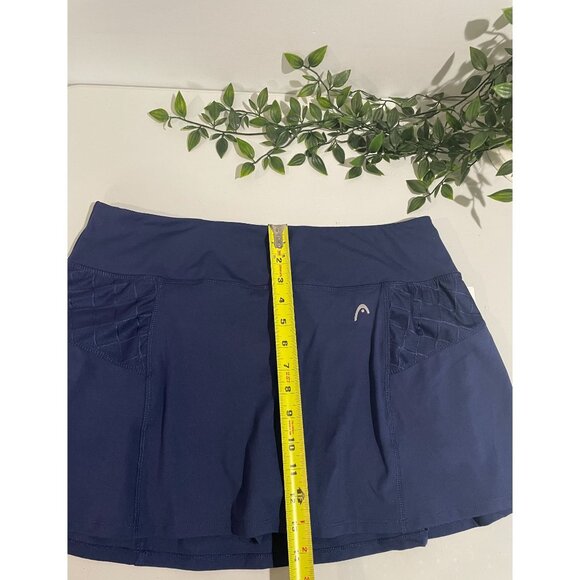 Head Navy Blue Tennis Skort XL With Built-In Shorts & Pleated Design - Picture 11 of 12